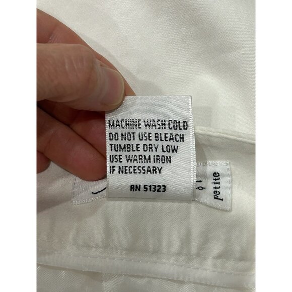 Josephine Studio White Cotton Blend Straight Pencil Skirt SZ 4 Petite - Picture 5 of 7